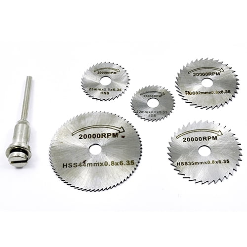 New Cutoff Circular Saw HSS Rotary Blades Tool Cutting Discs Mandrel 6PCS/Set New Cutoff Circular Saw HSS Rotary Blades Tool Cutting Discs Mandrel 6PCS/Set